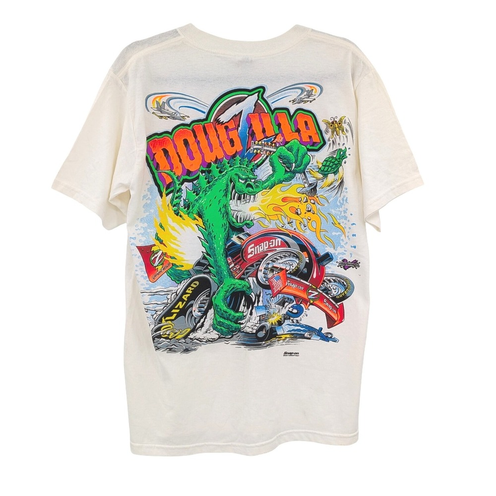 Snap-on Racing Dougzilla Graphic Tee Vintage Motorsports Mechanic 90s Style Sz M